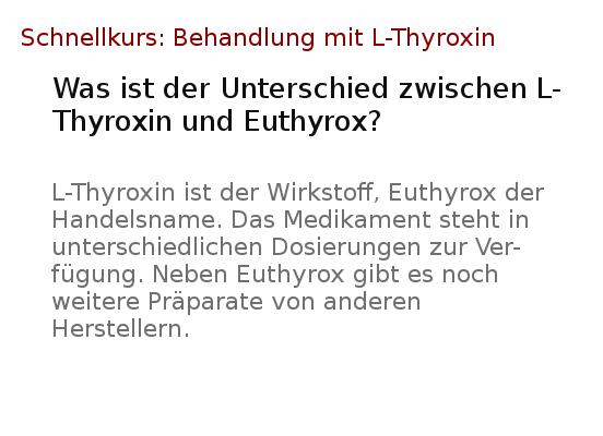 Thyroxin-Einnahme vergessen